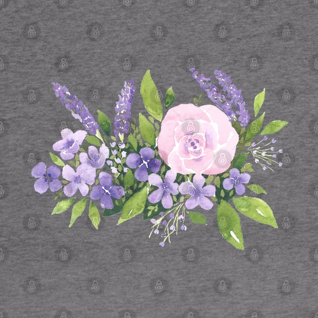 Roses and Violets by Sharon Rose Art